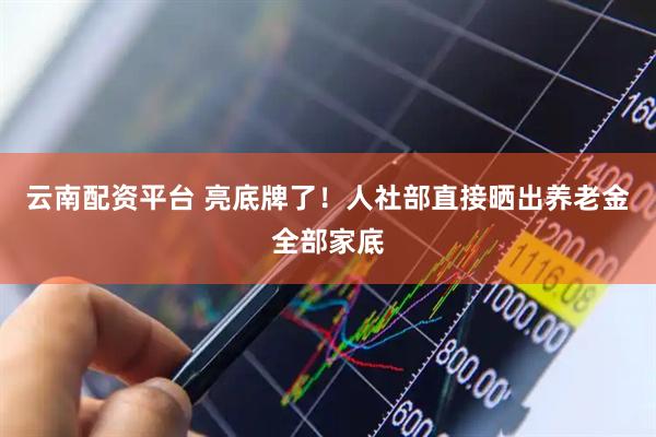 云南配资平台 亮底牌了！人社部直接晒出养老金全部家底